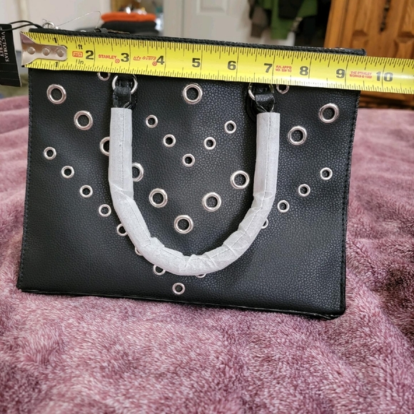 Victoria secret black leather silver accent purse - Picture 7 of 7